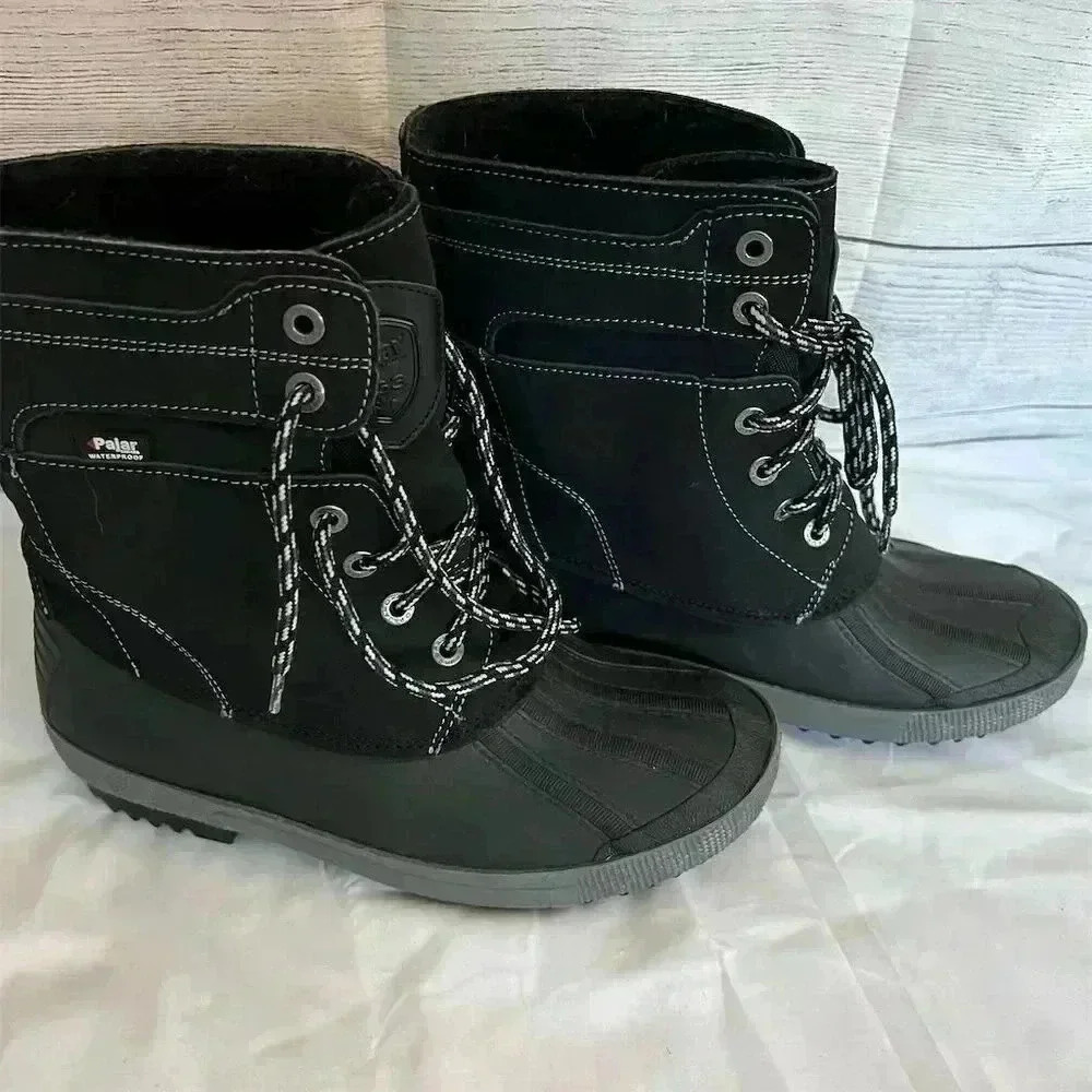 Pajar Men's Leroy Waterproof Black Snow Boots Size 9 Winter Casual